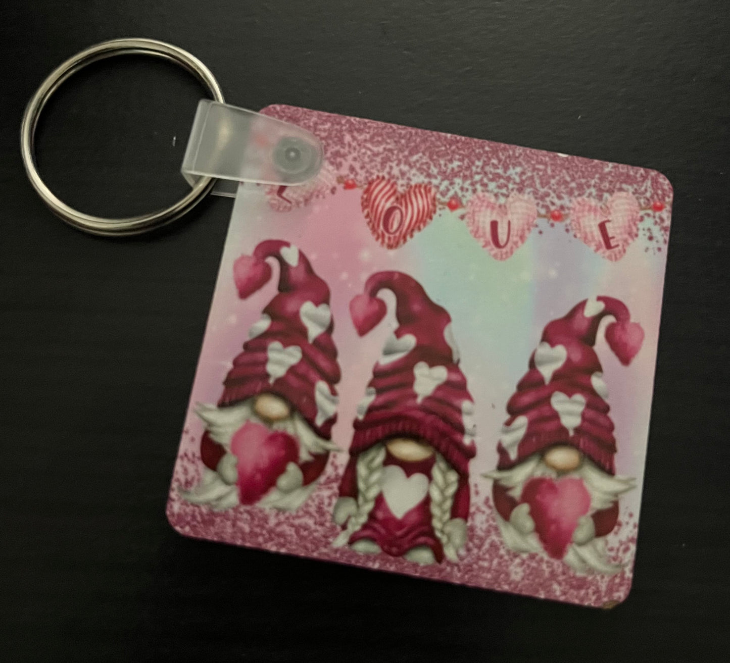 Double sided sublimation keychains